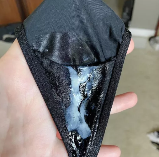 Fresh wet creamy panties! *all my cum!*