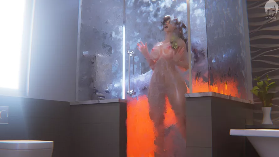 Furia taking a hot shower (Yazanios)