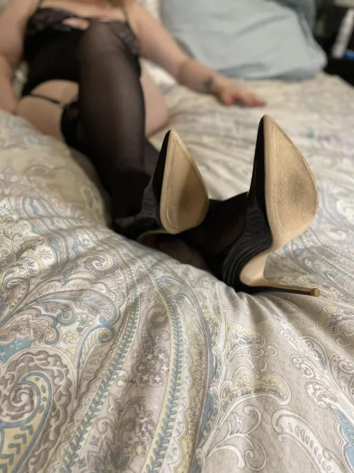 Garters, stockings, and high heels…. Nothing sexier!