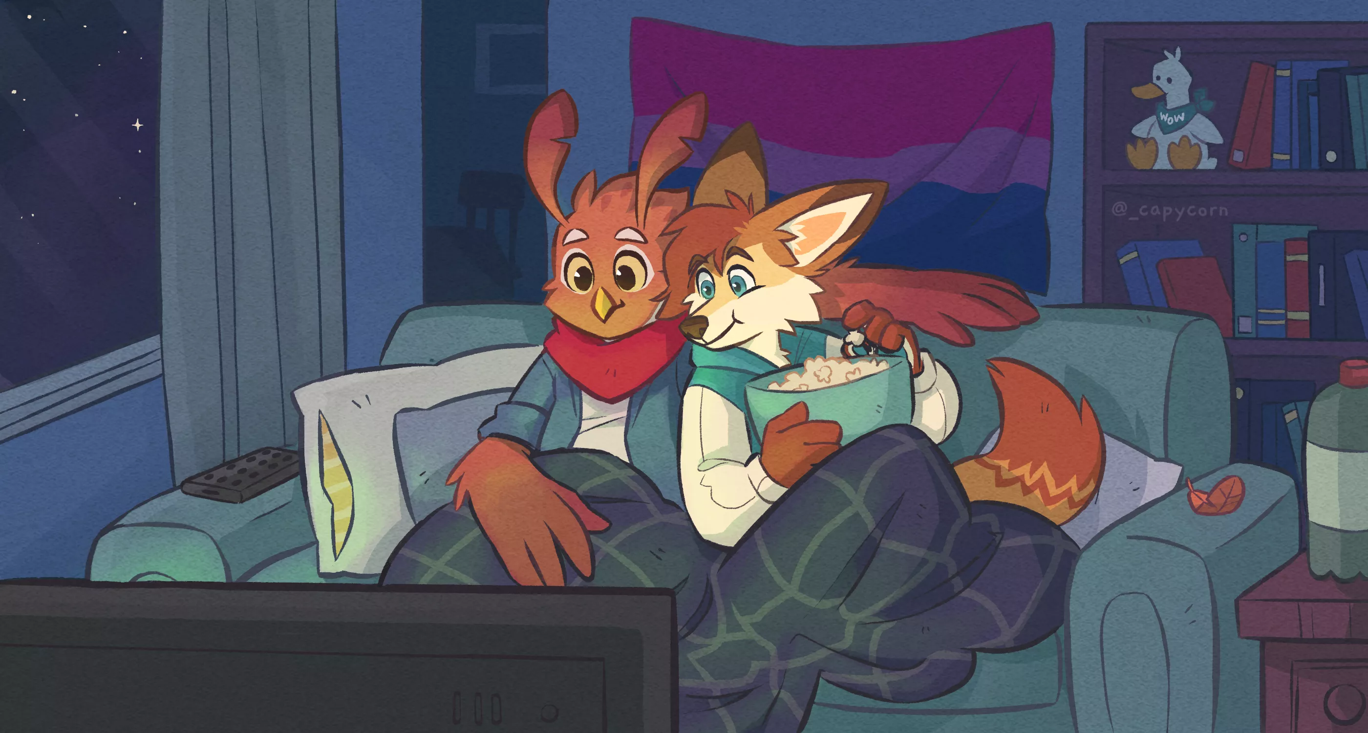 I have no idea what they're watching but they're so cute, aren't they?