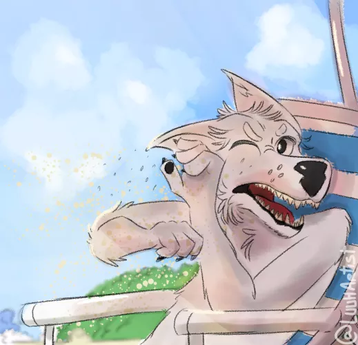 I love going to the beach, I like to look for sea shells when I go. what do you like to do when you go to the beach? (art by me)