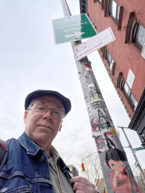 I walked across the Manhattan Bridge a couple of years ago. But I took this picture last Sunday when I noticed the sign.