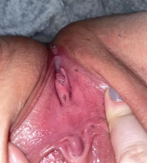I’m very creamy and my clitoris is big and swollen