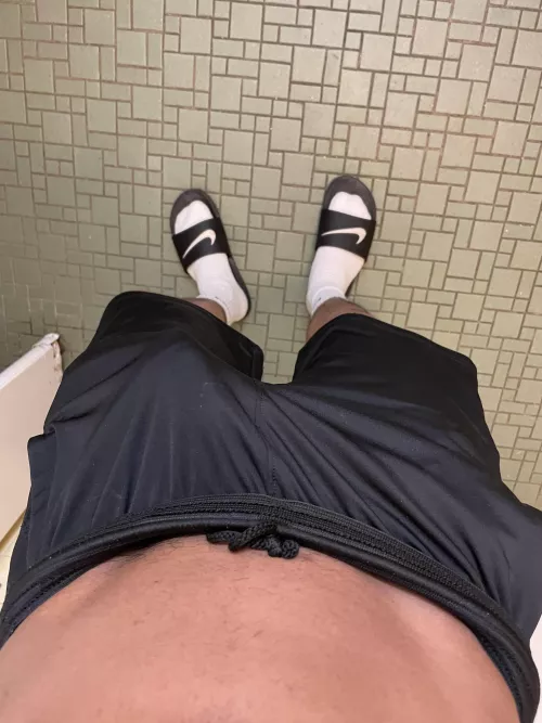 in the dorm bathroom