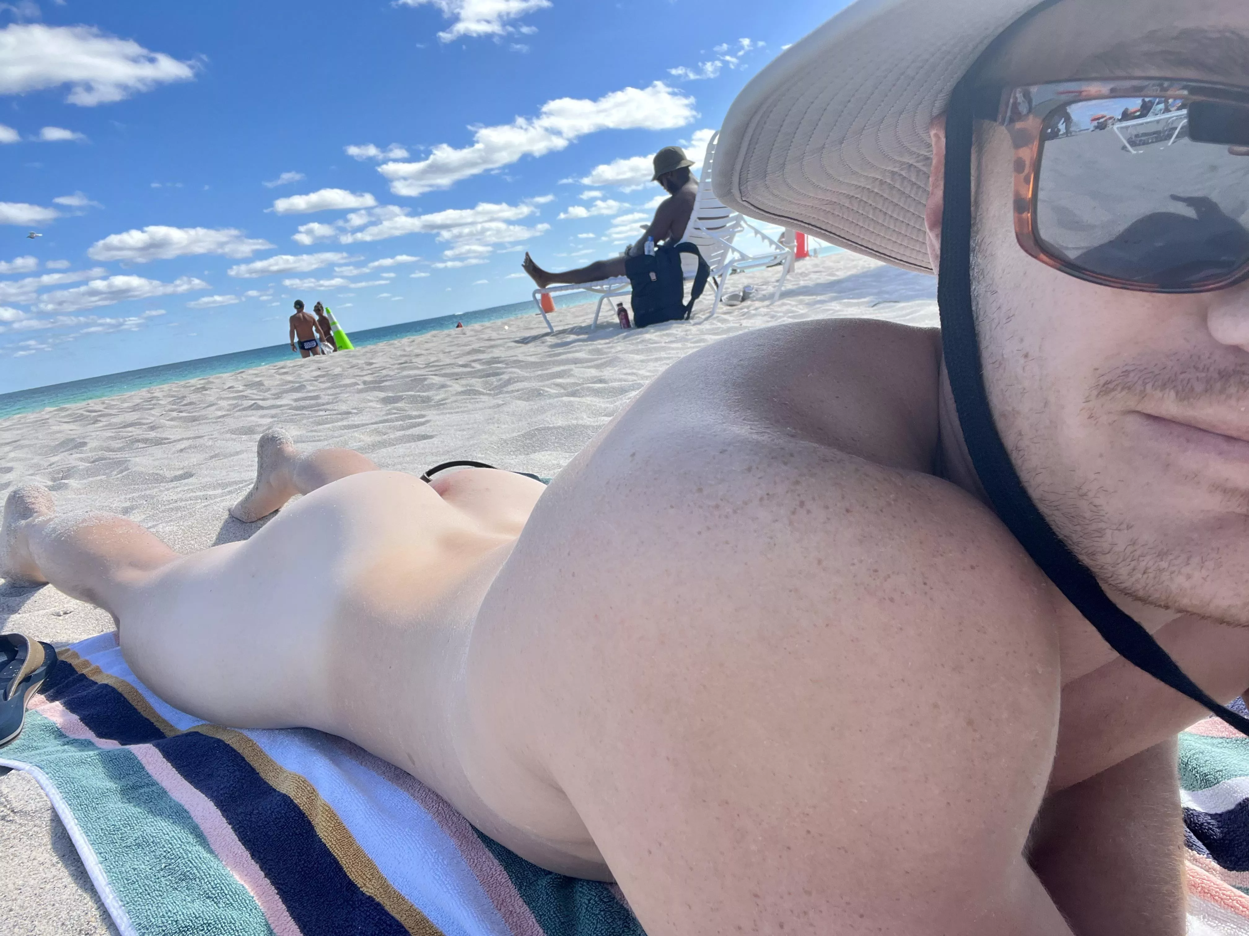 Just a butt at the beach