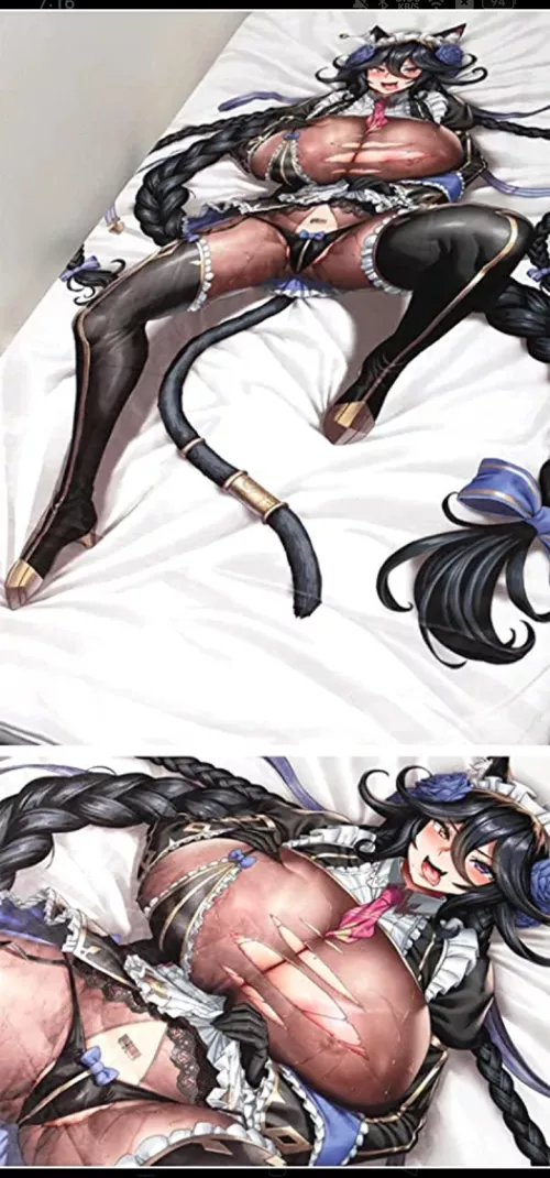 LF Color Source: dakimakura, 1girl, cat ears, ahegao, Poi (last origin)