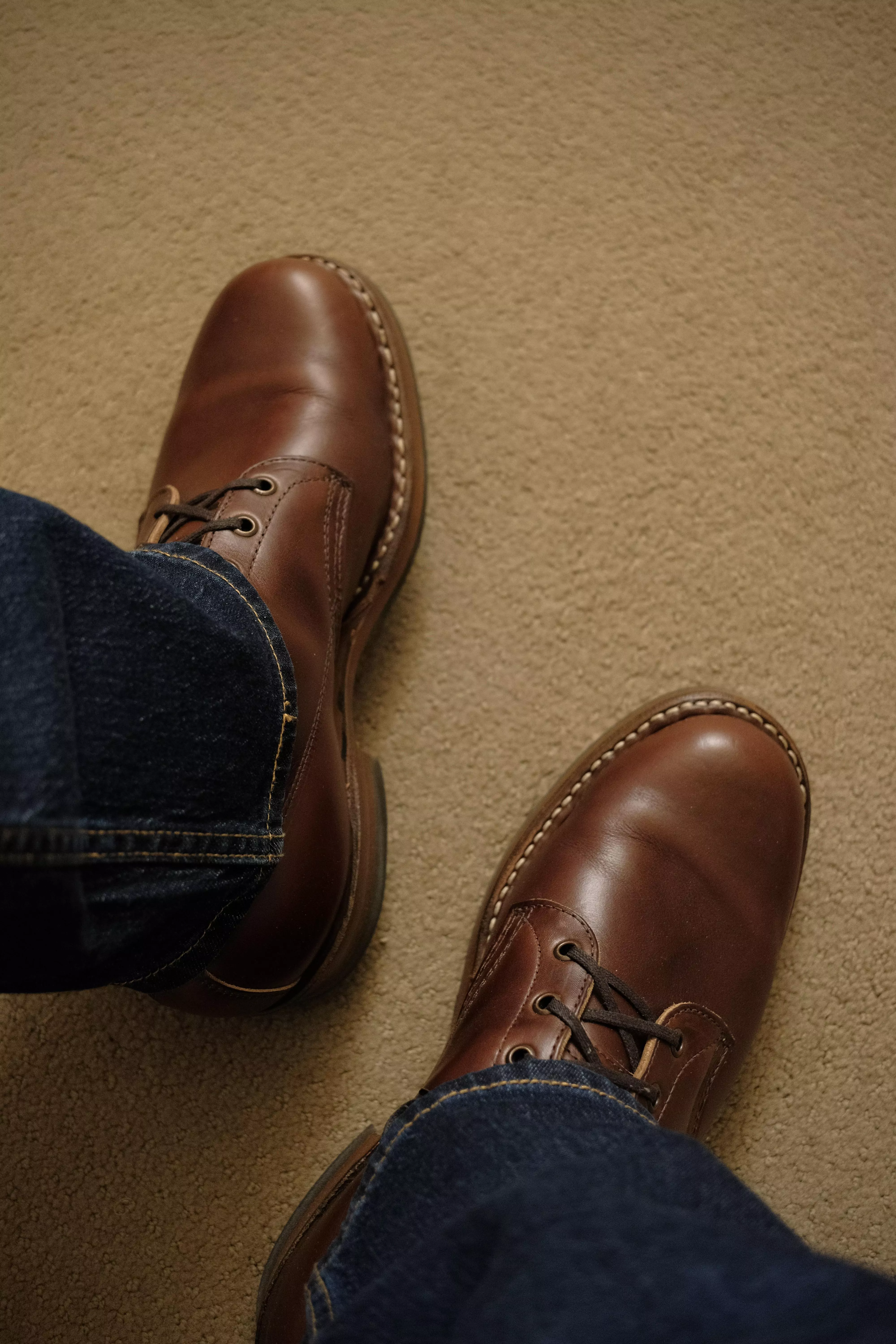 Look at the ripple on my White’s Semi Dress. Almost has Cordovan vibes.