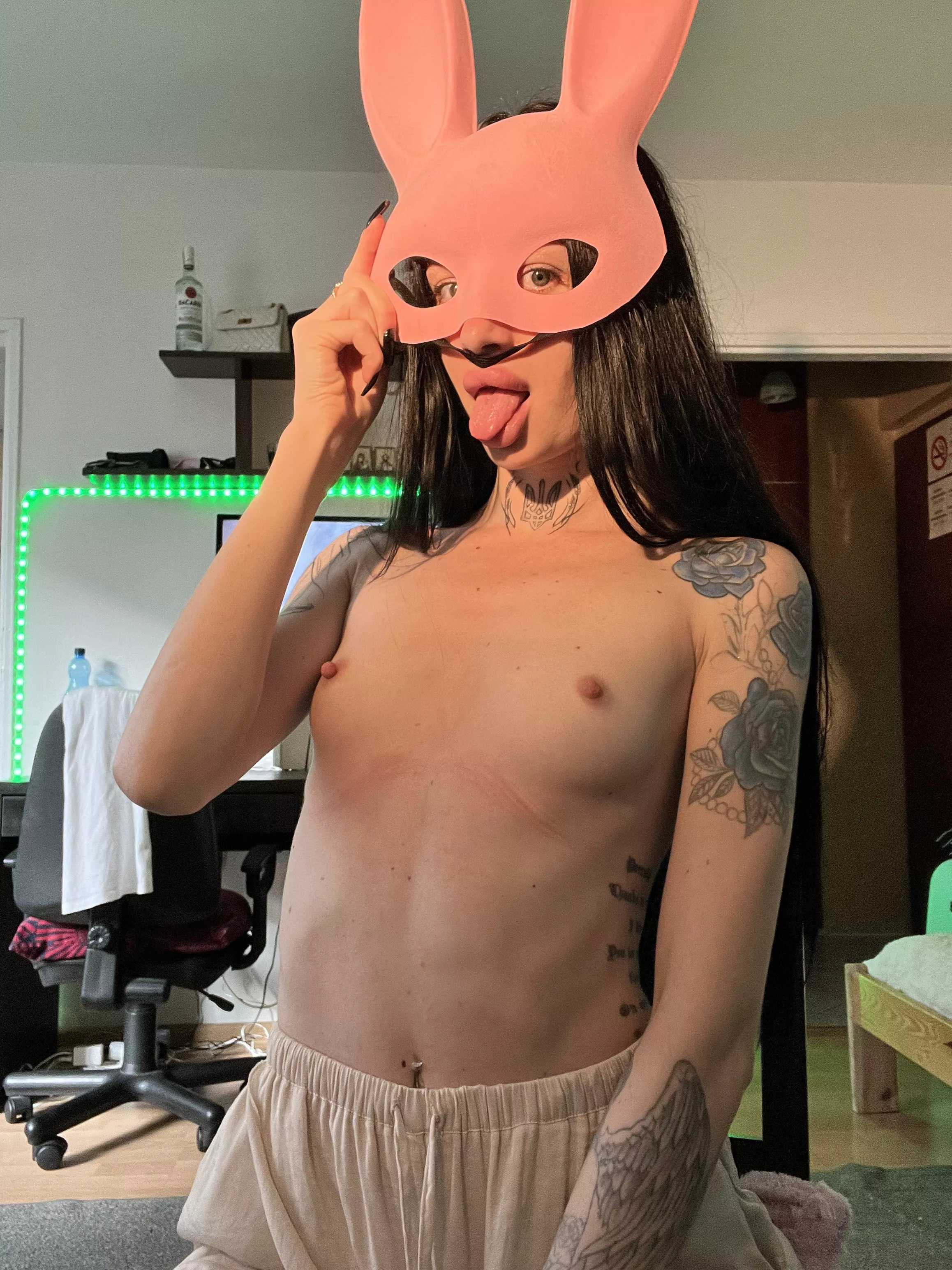 My pink perky nipples are waiting to get tasted.