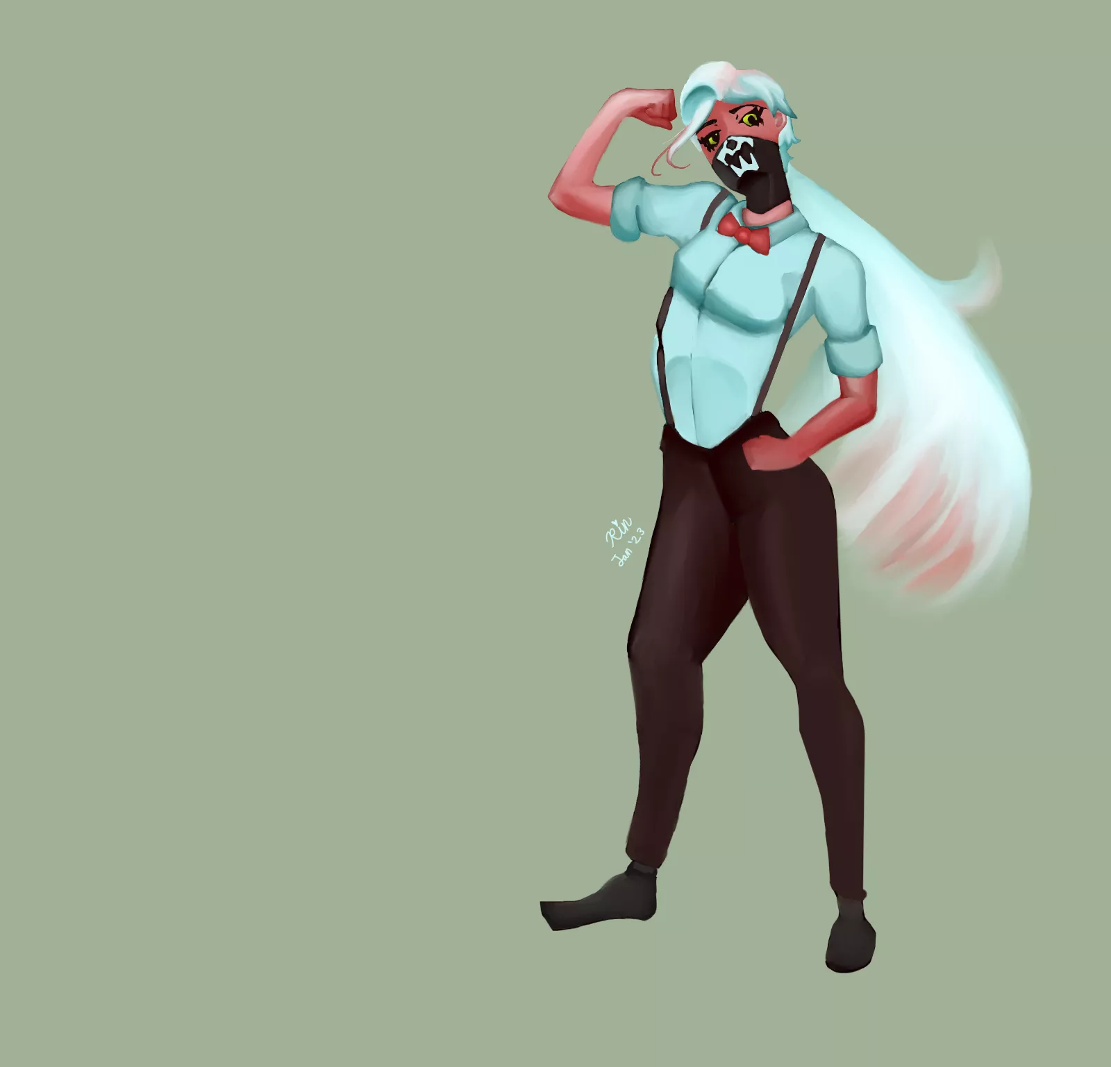 [OC] A demon, hellishly dressed