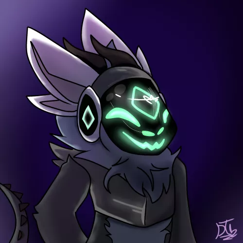 [oc] first time drawing a protogen, give him love