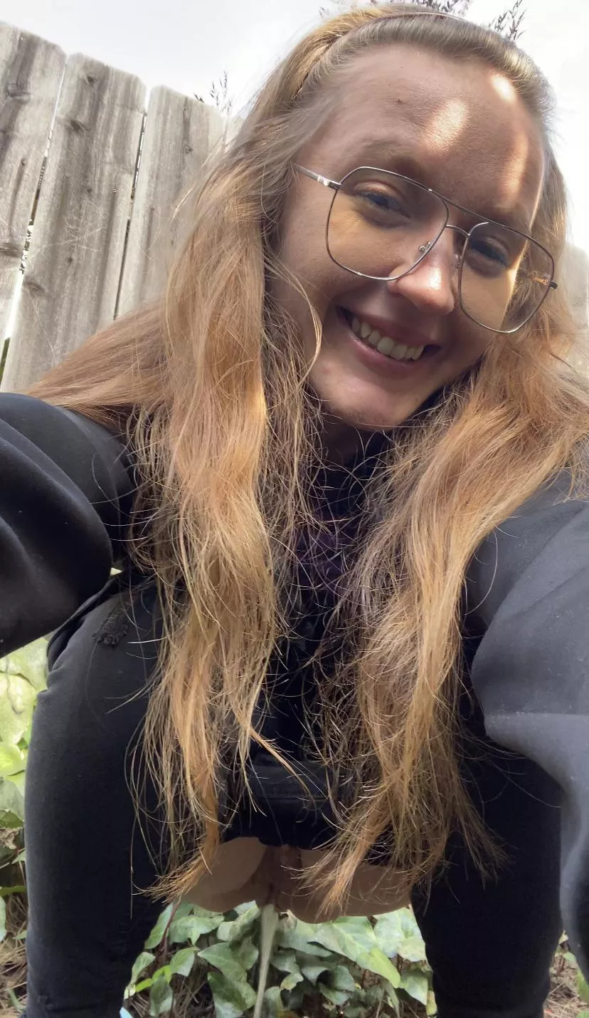 Peeing in a bush is one of my fave things to do at the park