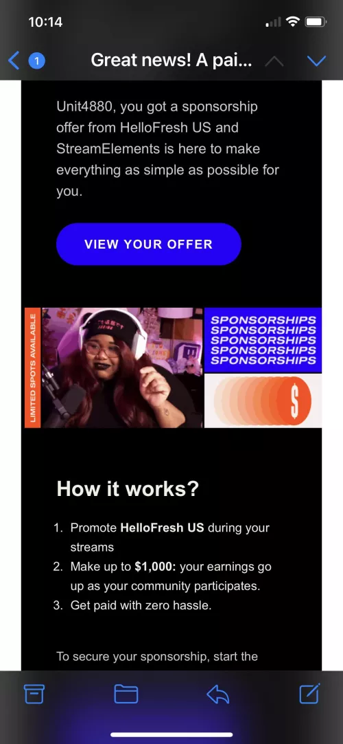 Question? I just got this email from streamelements. I’m a very small streamer but is this a scam or for real?!