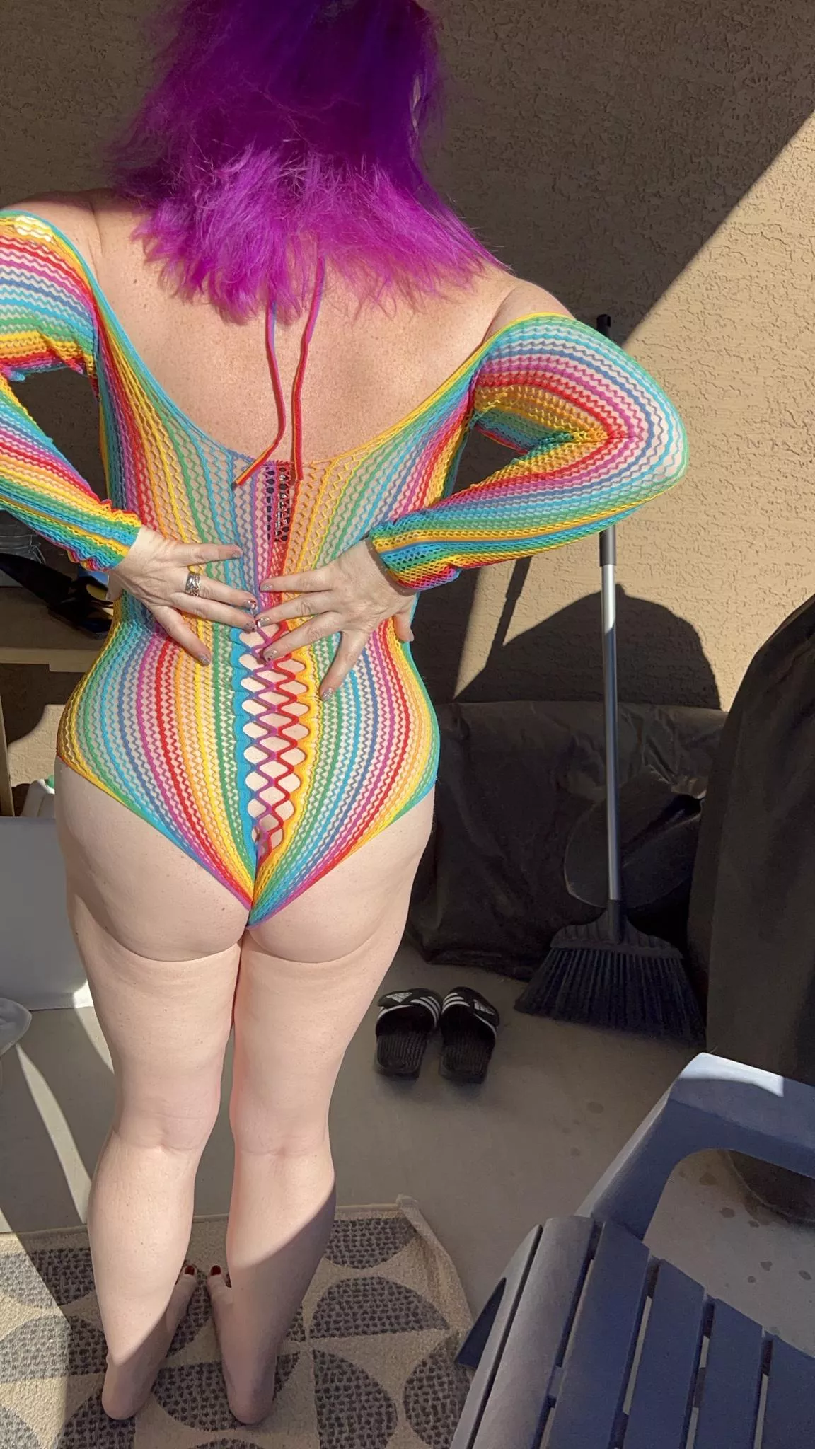 Tight and colorful lingerie piece