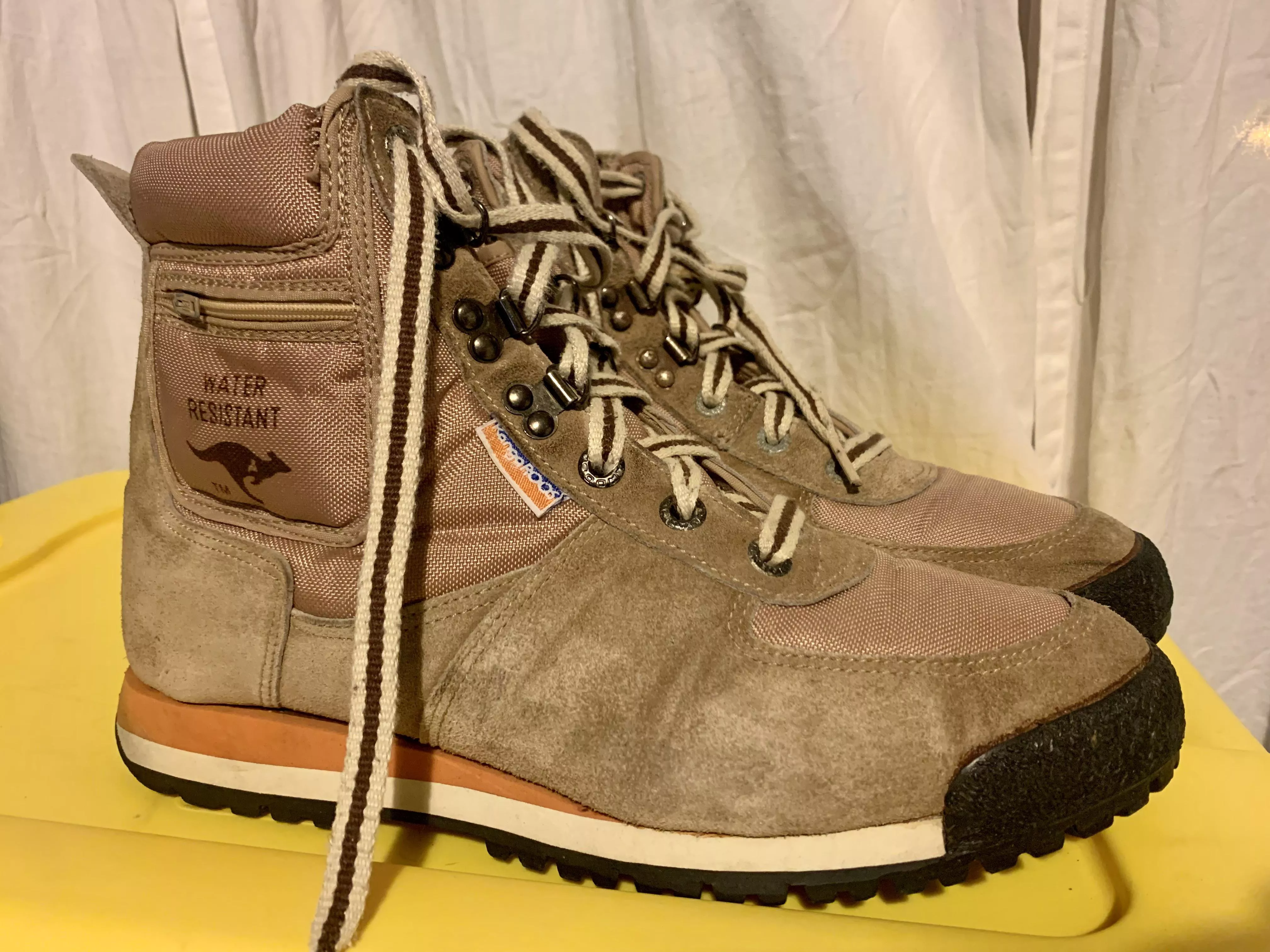 Vintage ROOS! My 87 year-old father in-law died recently and we found these in his closet. We happen to be the same size. They are so comfortable!