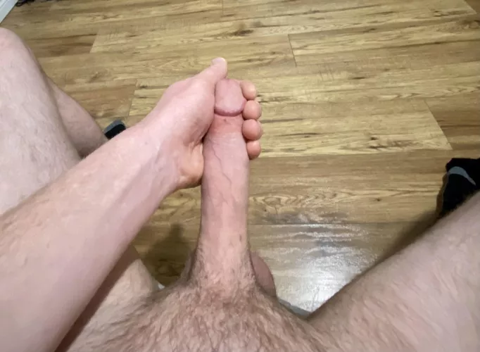 Would you get on your knees for this cut cock?