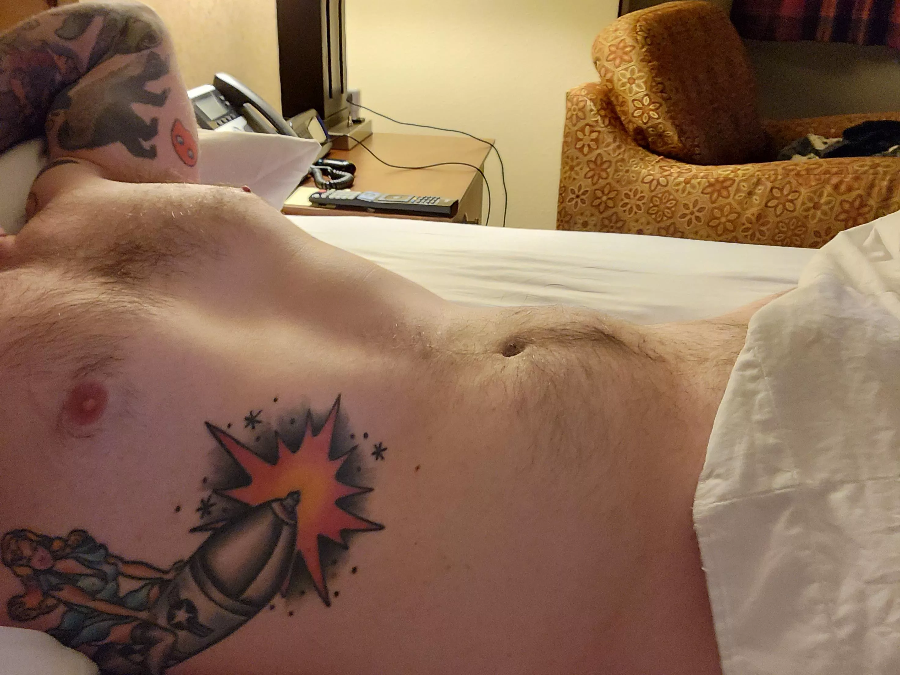 All alone in this nice warm bed