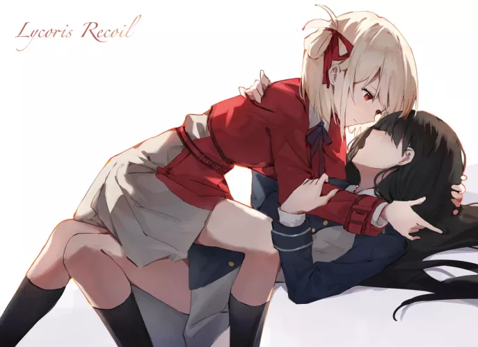 Chisato making a move on Takina (By Sentter) [Lycoris Recoil]