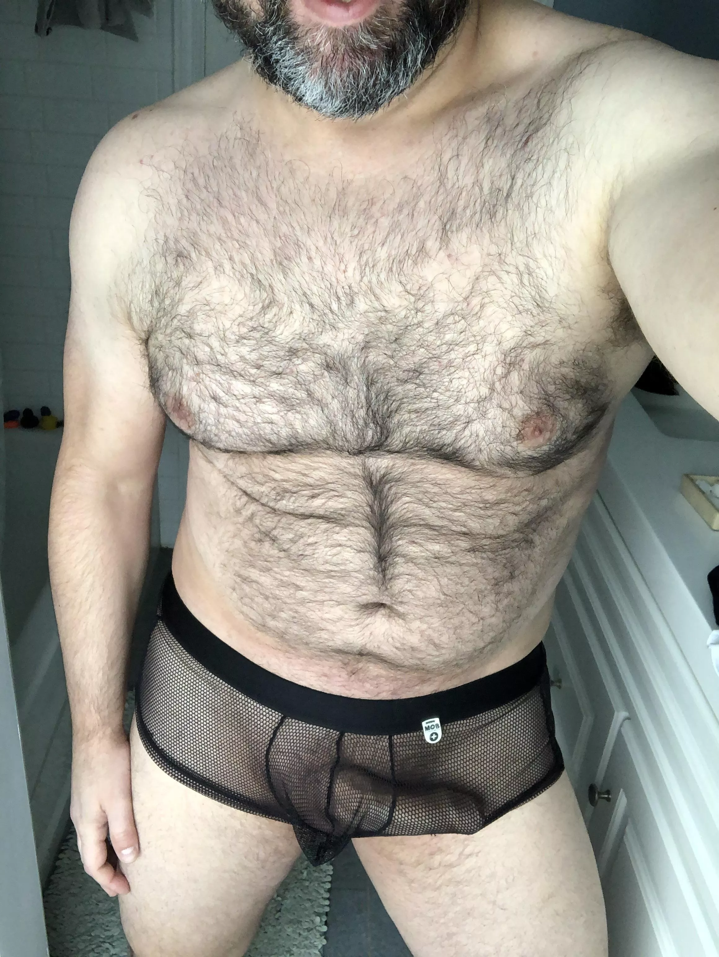Dads about to go away someplace hot, and I’d like to know what you think of the new underwear I got. (42)
