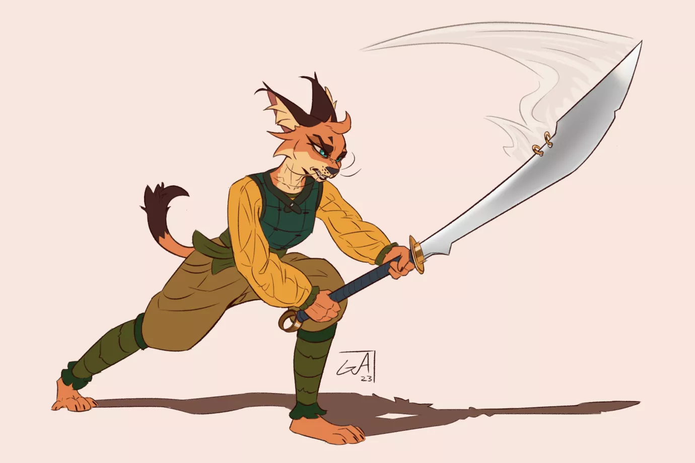 Floppa strike! ~ Art by me 🍪 (@ArtsGalinn on Twitter)