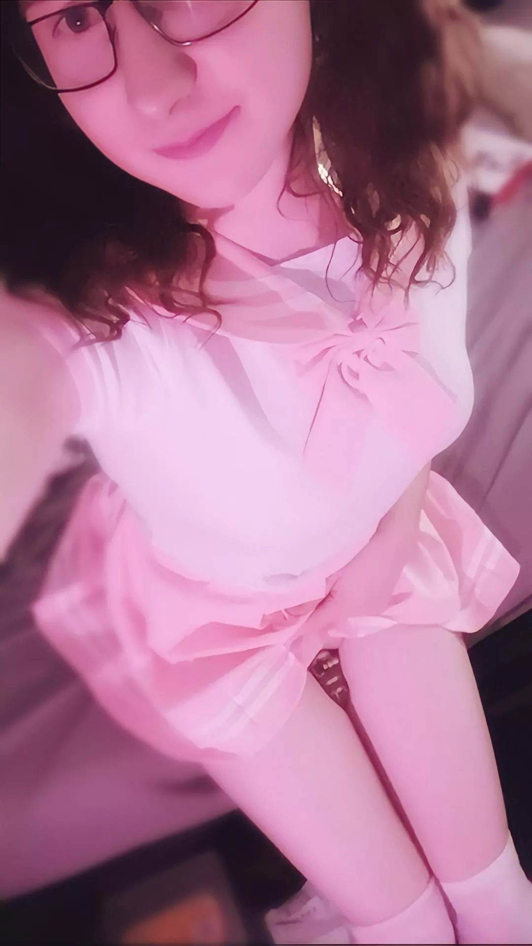 Hiding under my skirt...