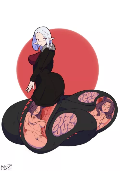 {Image} Feeding your Snakes (llamia vore) By JamKat