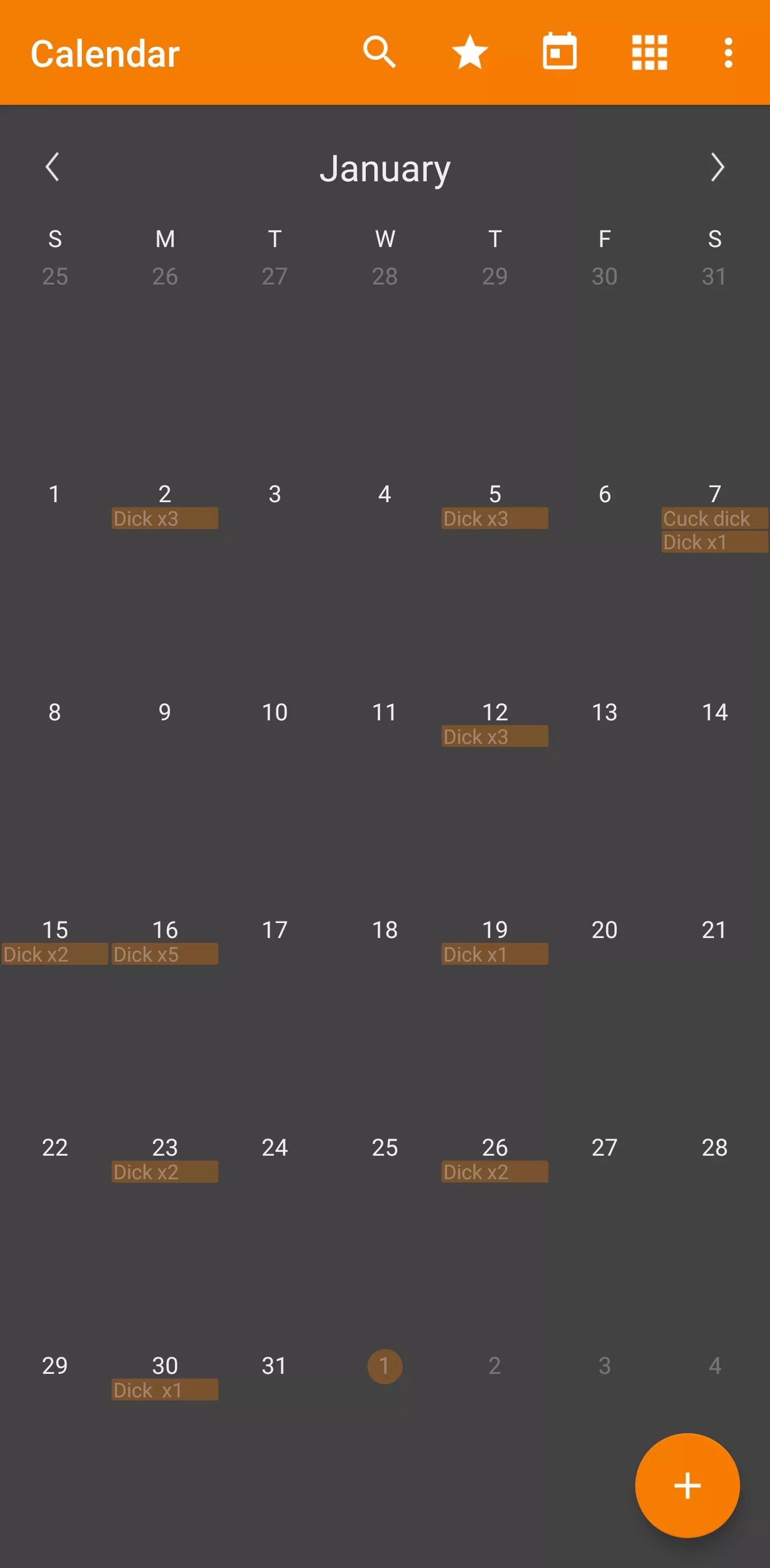 My wife got fucked by her boyfriend 23 times last month. I challenged them to beat 28 in February.