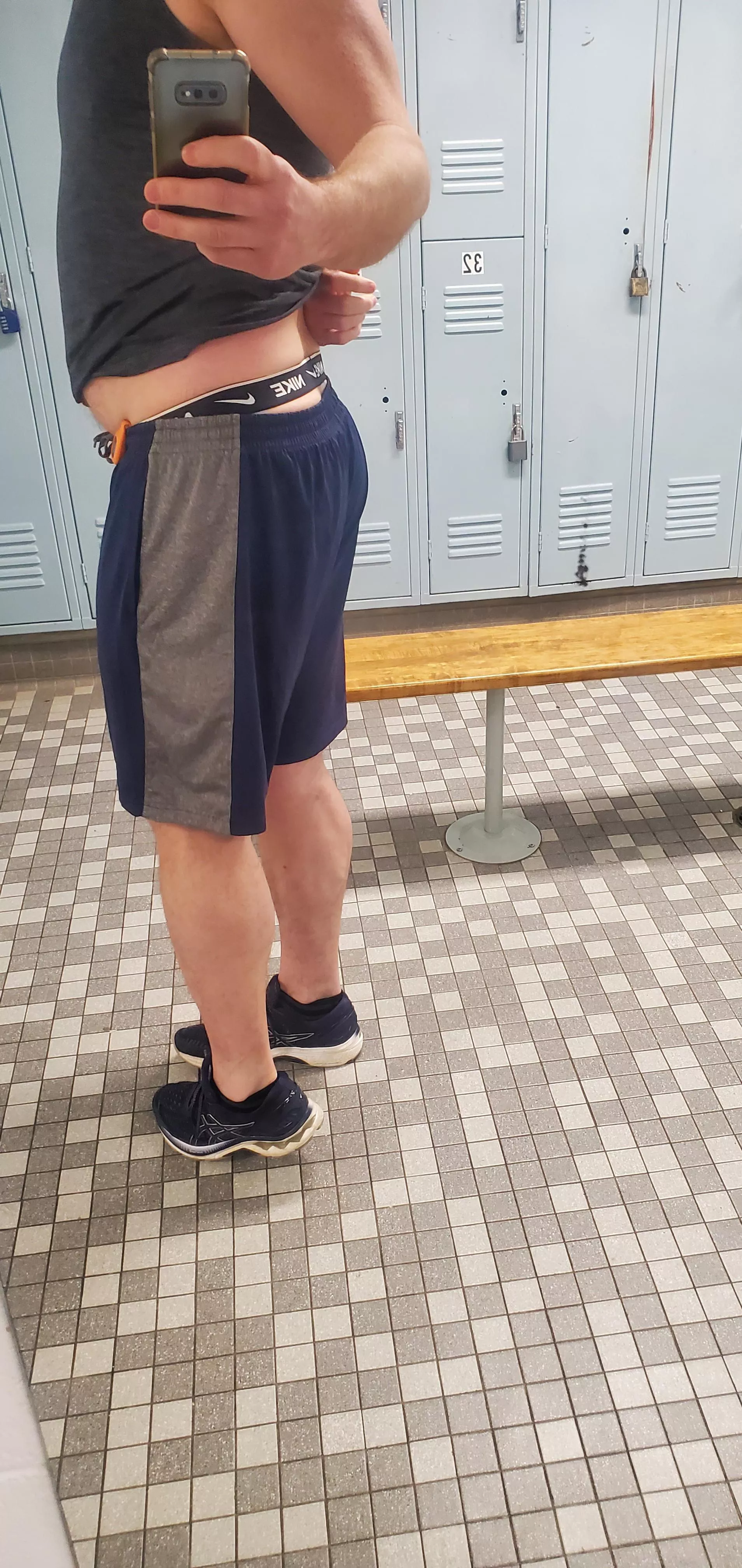 Old school Lockerroom new school jock check