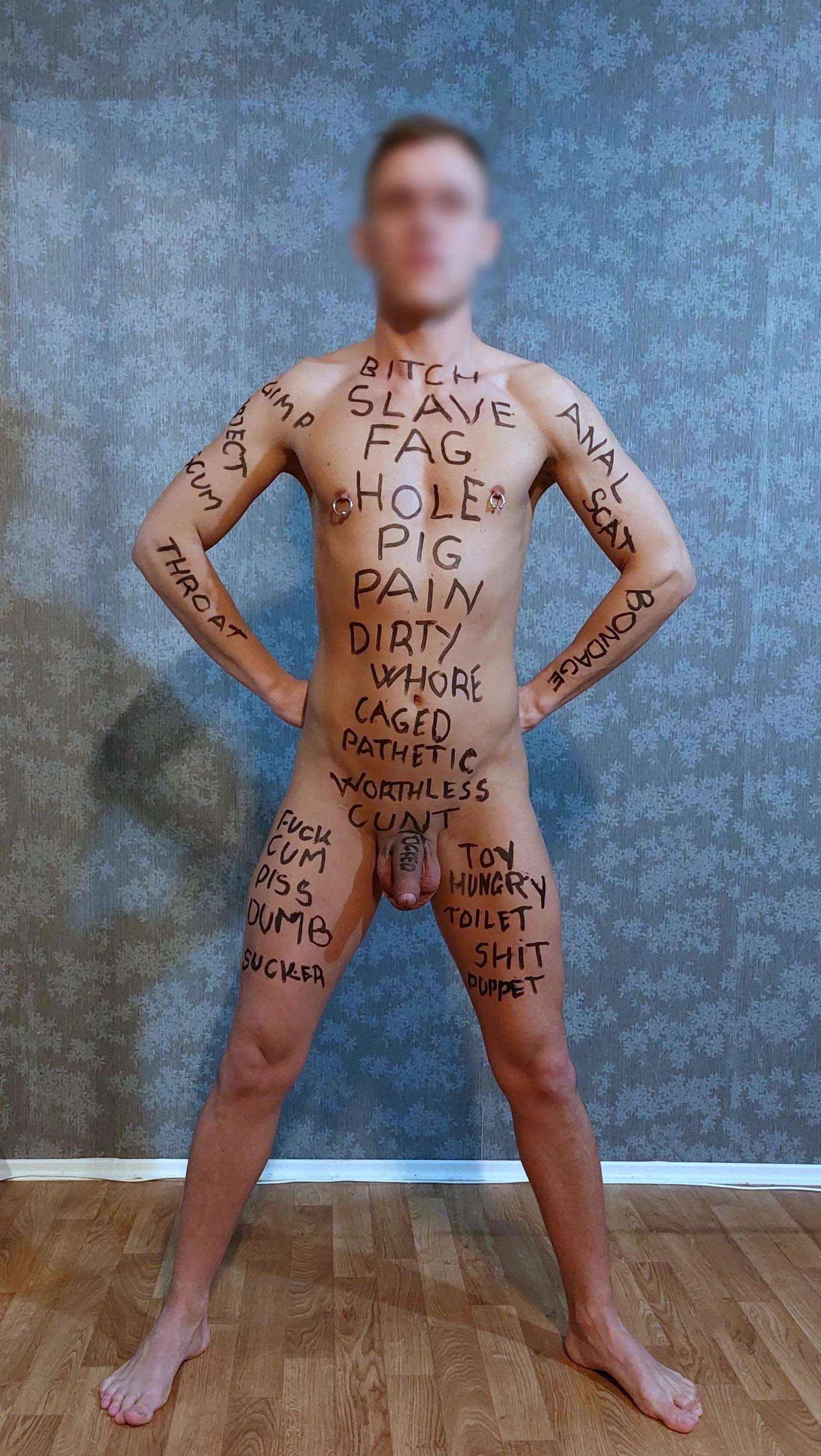 ordered by Dom to write 30 humiliating words on myself. Your thaughts please, what would You add and modify?
