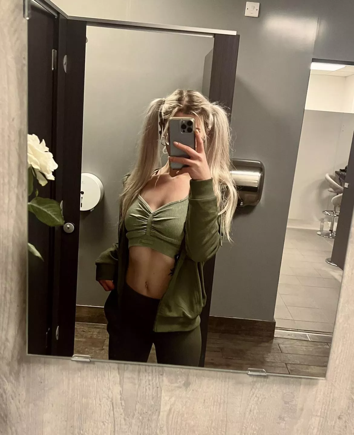 Pigtails at the gym ;)