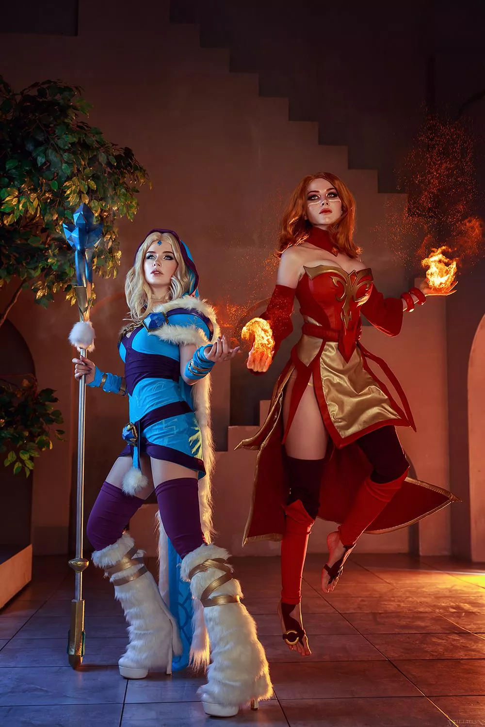 [self] Our cosplay Lina and Crystal Maiden with u/likeassassin from Dota 2