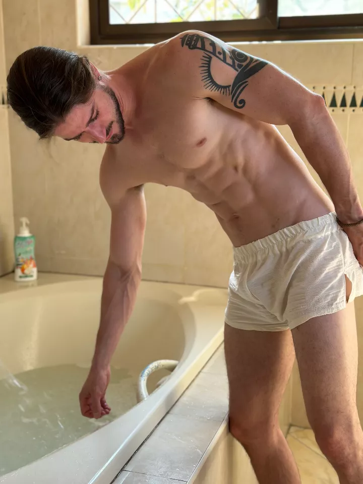 almost ready for the bath