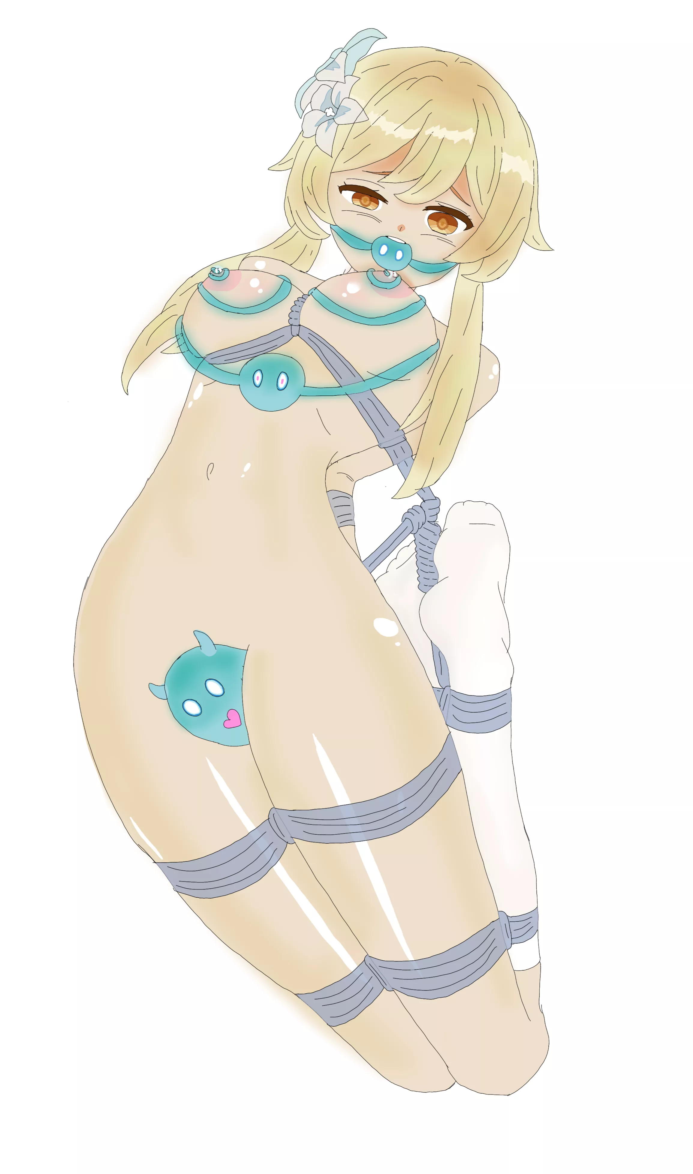 attacked by slime monsters(its my art if you wonder)