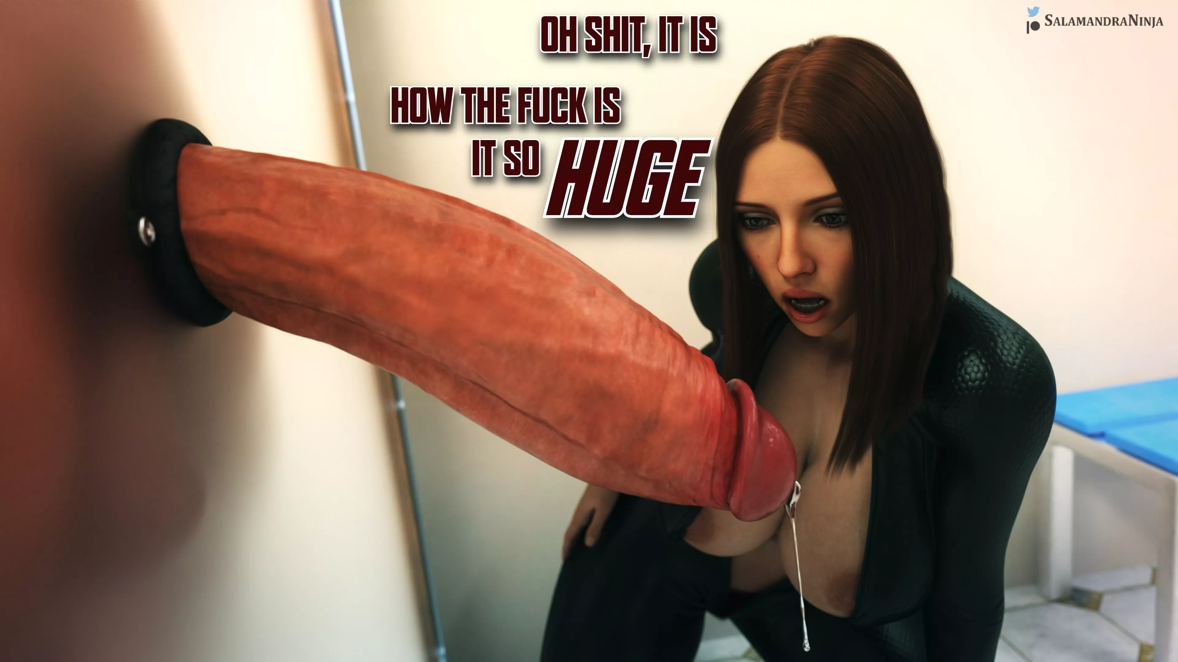 Black Widow Gloryhole Hunting Part 4 Amazed by Huge Cock Getting Bigger (SalamanderNinja) [Marvel]