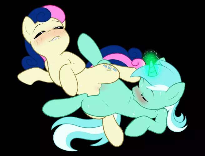 Bonbon and Lyra tribbing (Megasweet)