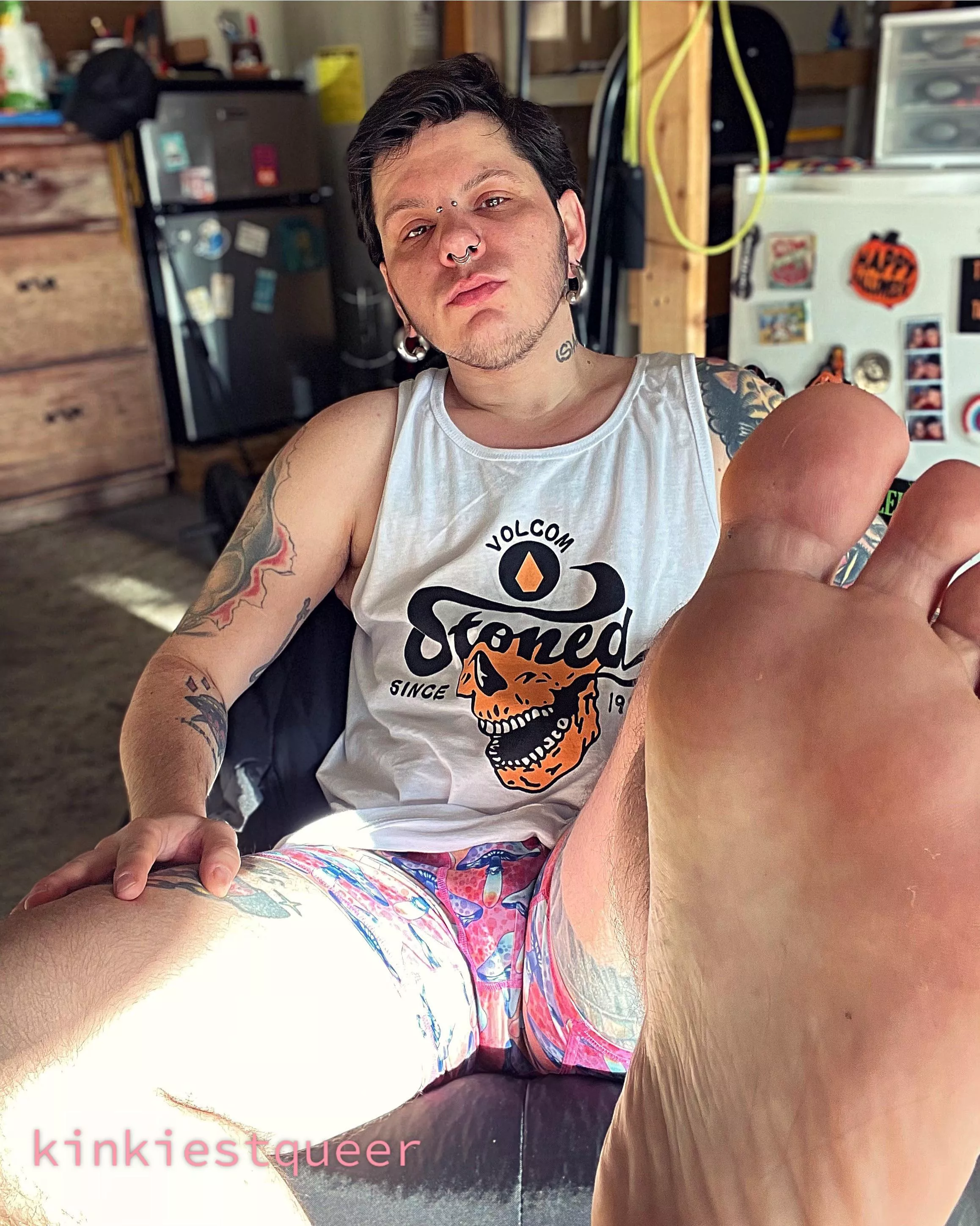 Clean my foot so I can fuck you with it.