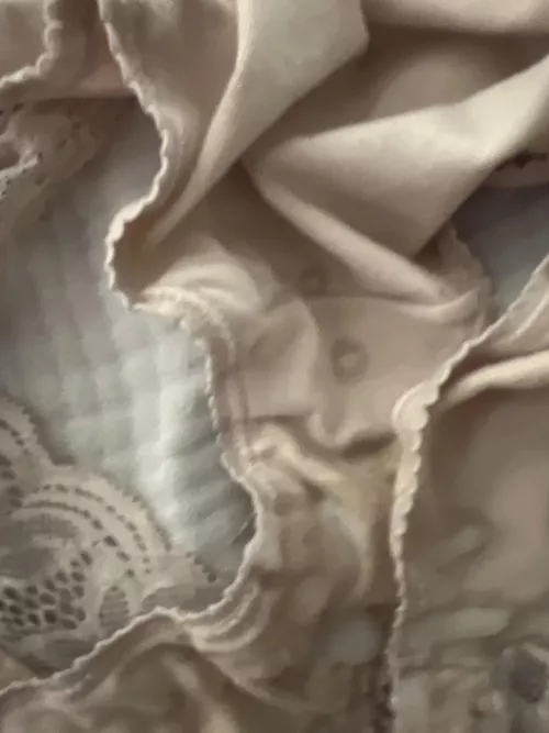 Cum on her dirty cum soaked panties from last night