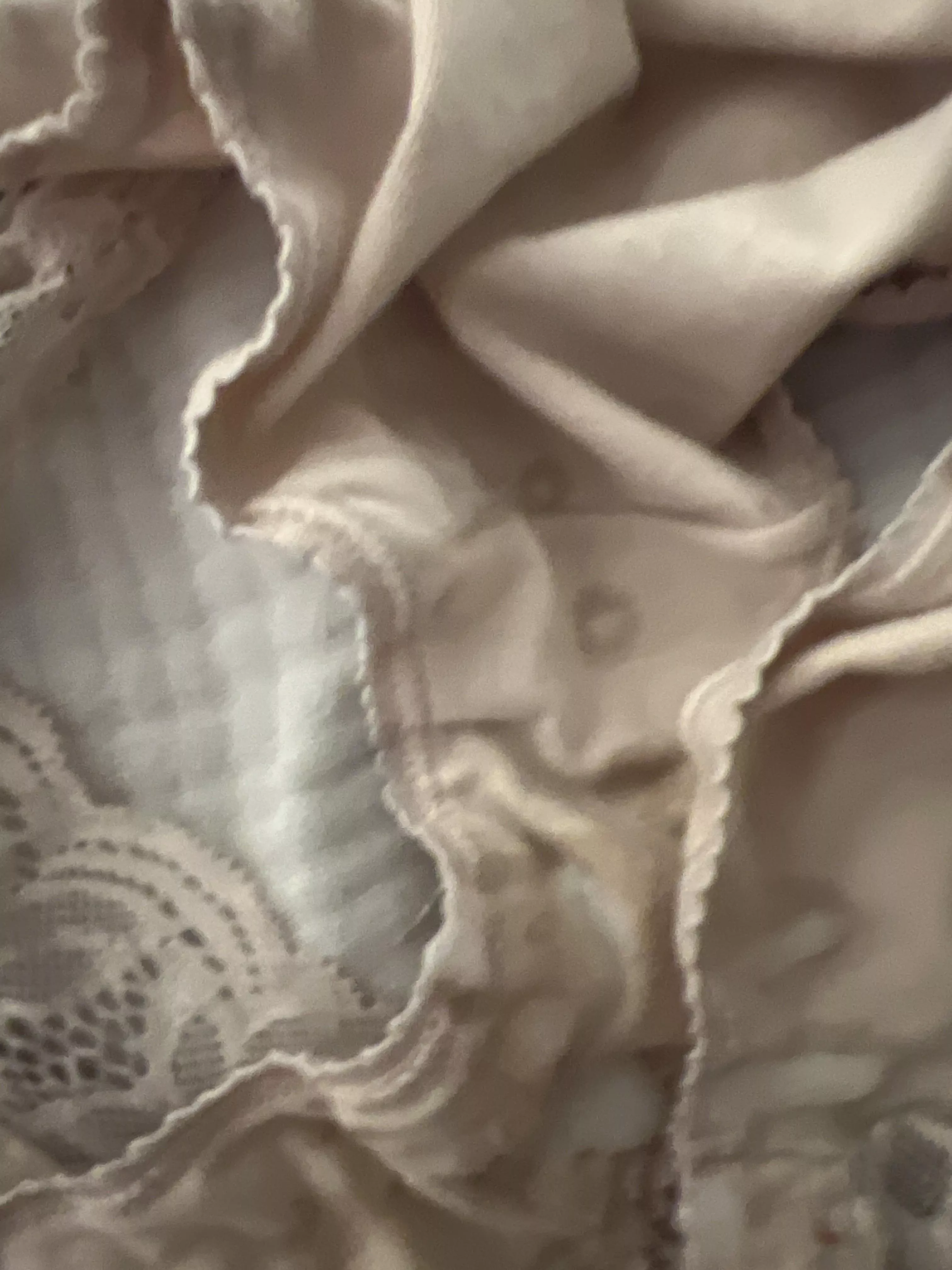 Cum on her dirty cum soaked panties from last night