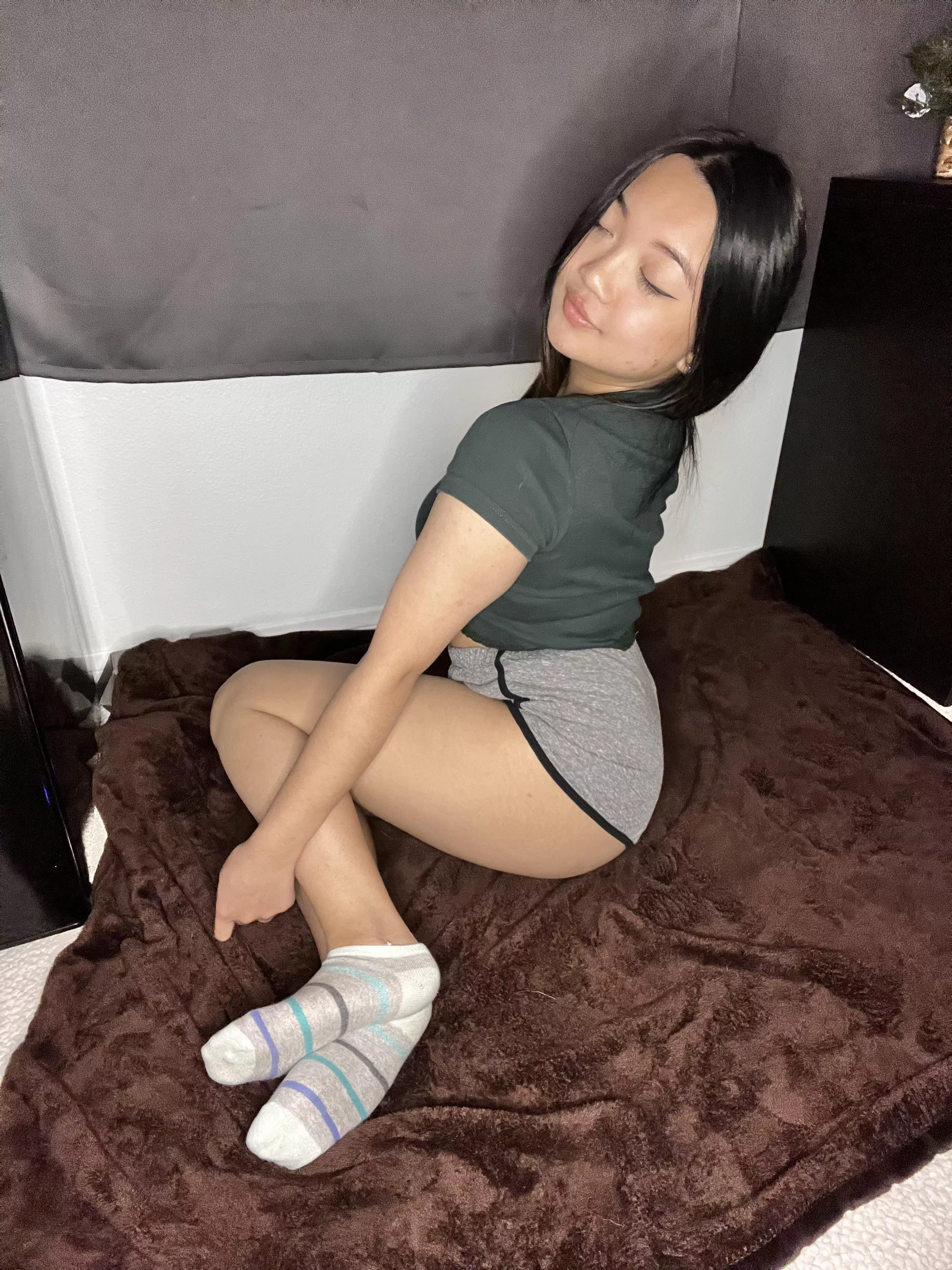 Get on the ground and worship my socks