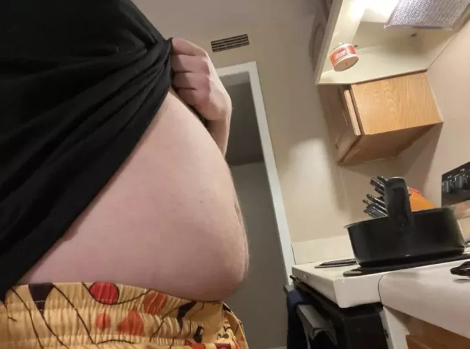 Gotta feed the belly so daddy has something to cuddle with on the cold nights.