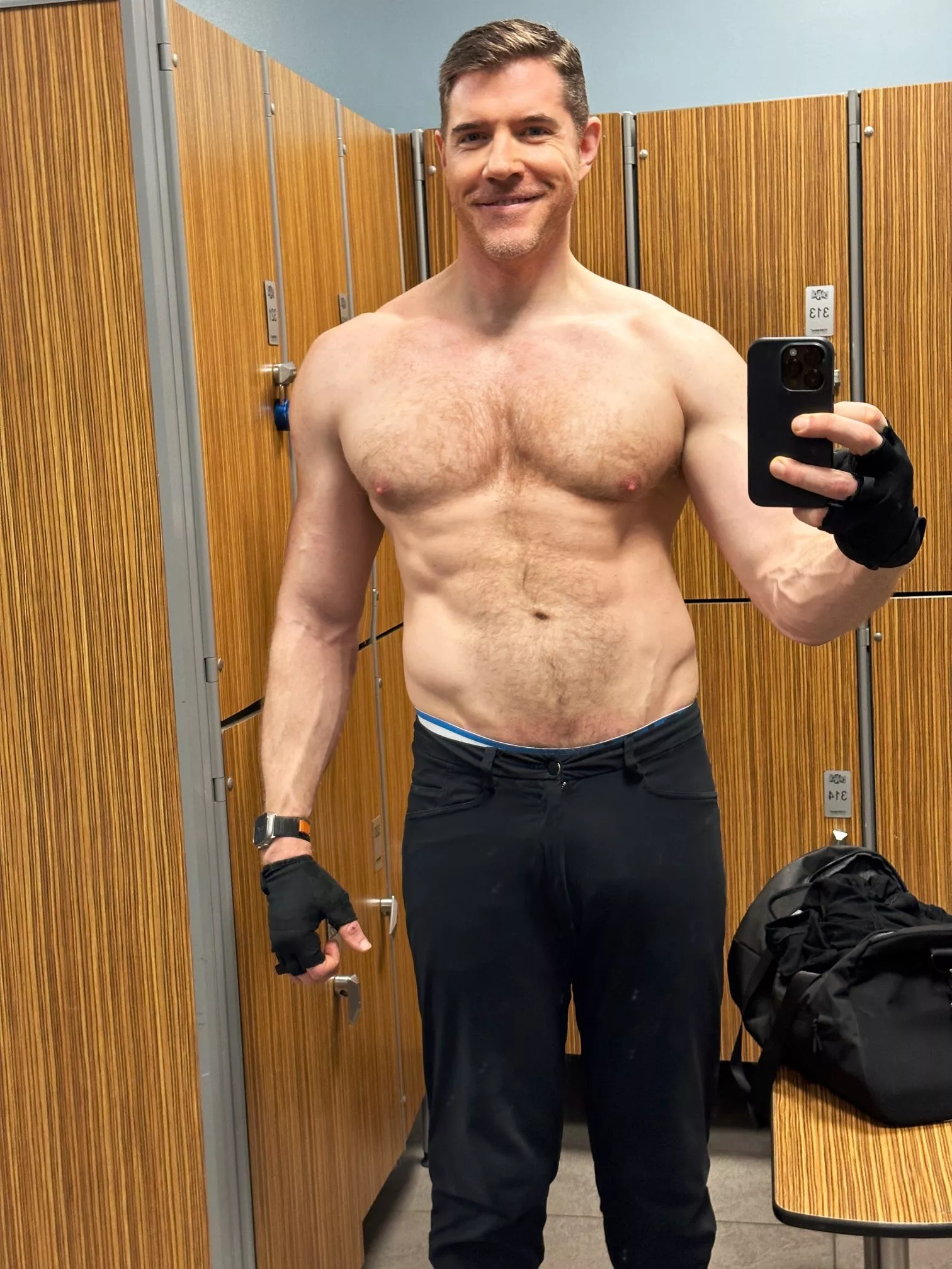 Gym time before a photo shoot