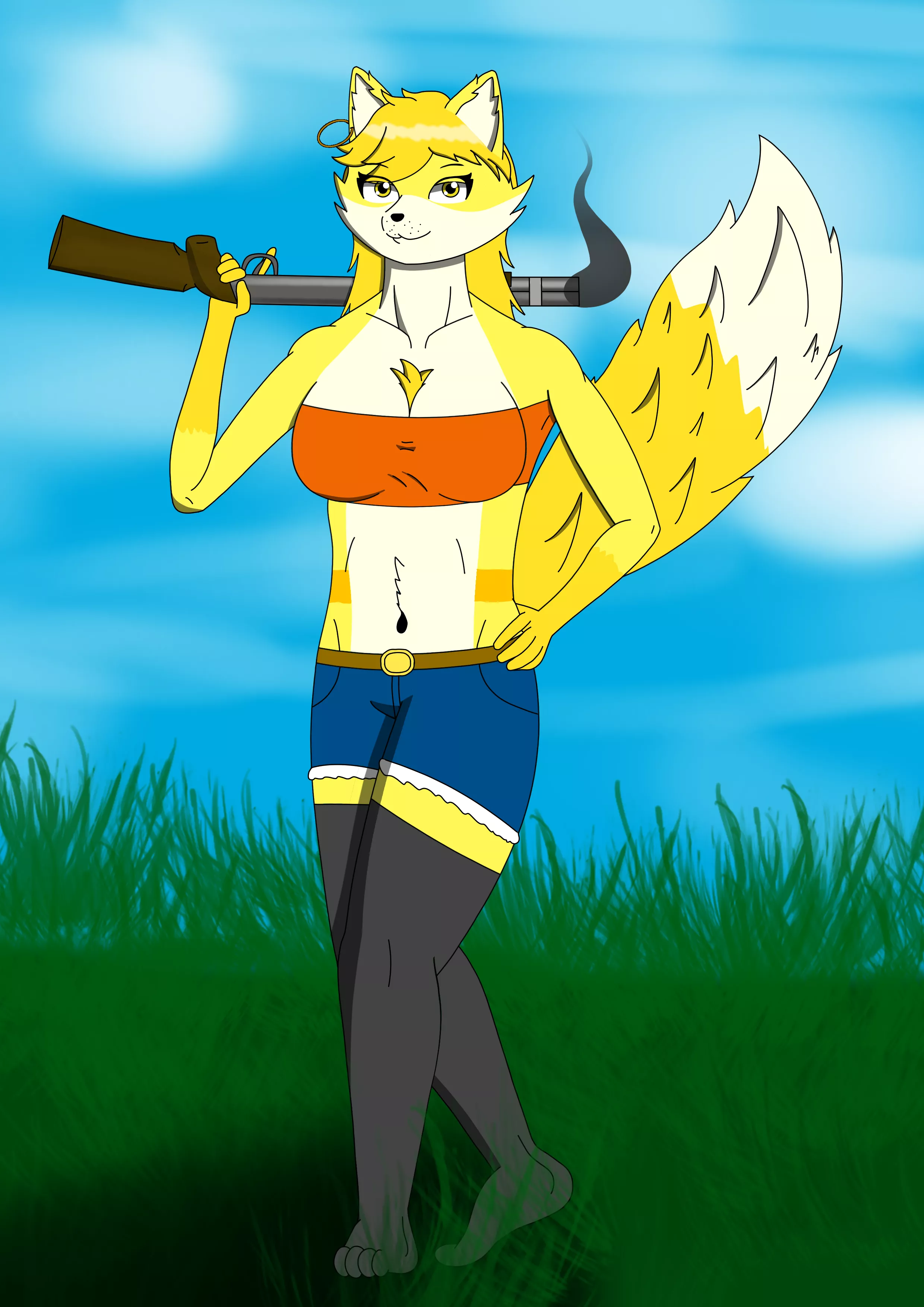 I drew u/Saturn_the_fox fursona! As part of an art trade. Art by me