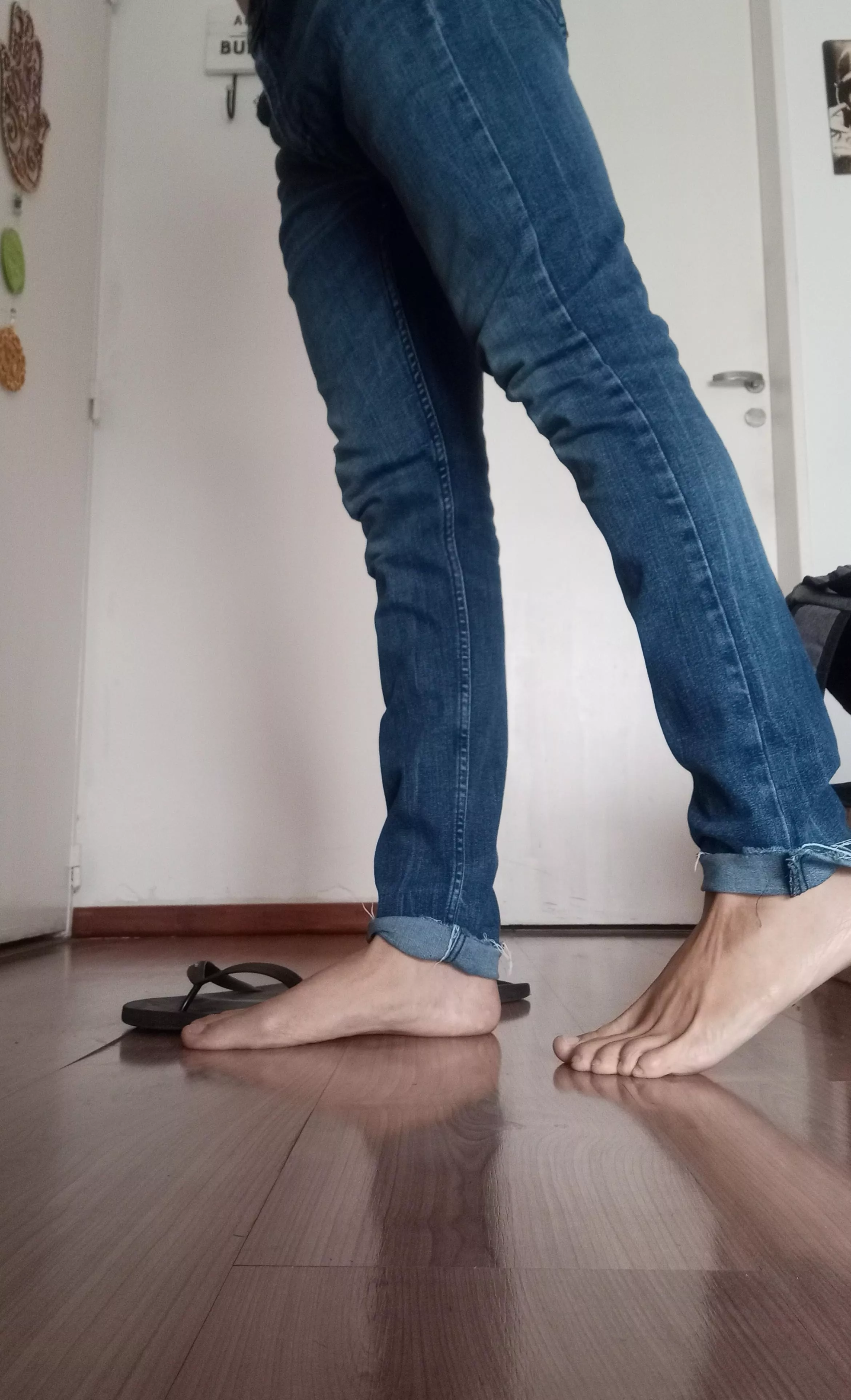 I have the fantasy of being in a public place walking in flip flops, and meeting a cute guy who asks me if he can smell and kiss my feet. Which Is yours?