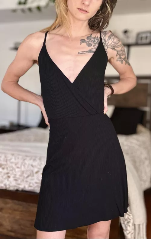 I love being able to wear low cut dresses without a bra [oc]