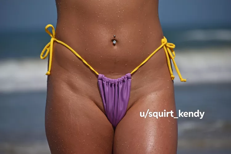 I oil myself completely on the beach