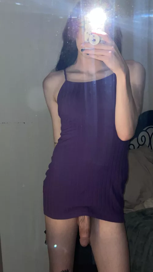 i think my dress might be a little too short! 🥺💜