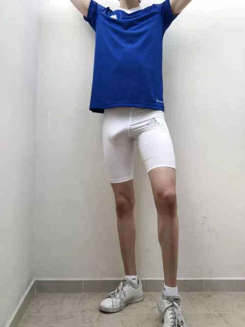 I went to the gym wearing only my white compression shorts…do you think they’re too see through?