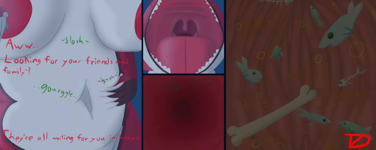 {Image} Fish Food (Scalie pred) (POV) (F/multiple) by The Z Dude