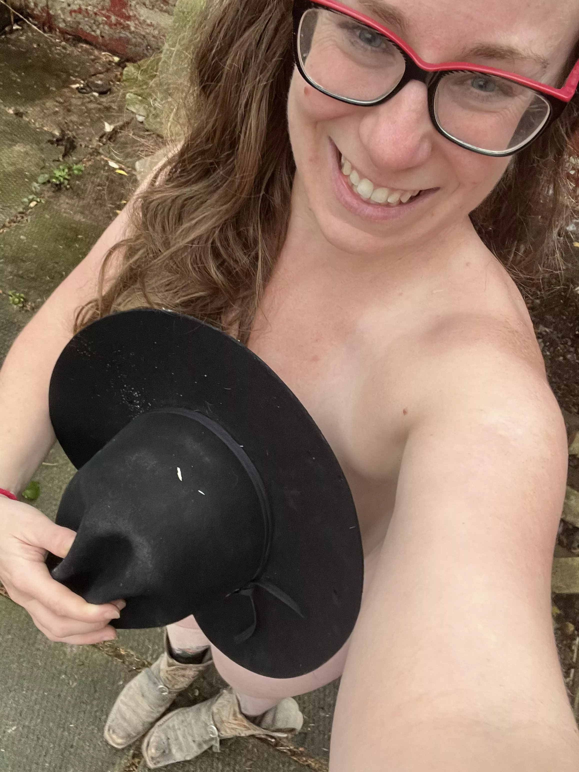 Just wearing the essentials! (Glasses, boots and hat!)