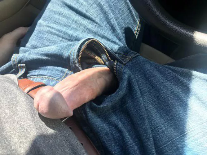 Love the thrill of taking my hard cock out in public