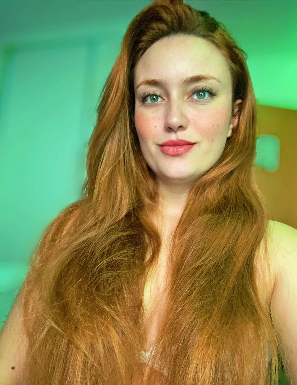 Loving my freckles and red hair